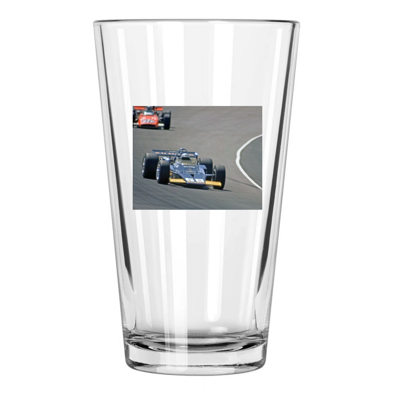1971 California 500 Mark Donohue Ontario Speedway Sunoco Pint Beer Glass