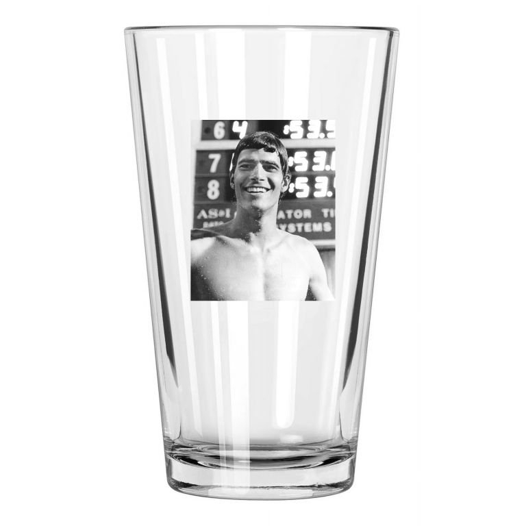 1971 Championship Swimmer Mark Spitz Photo Usa Pint Beer Drinking Glass