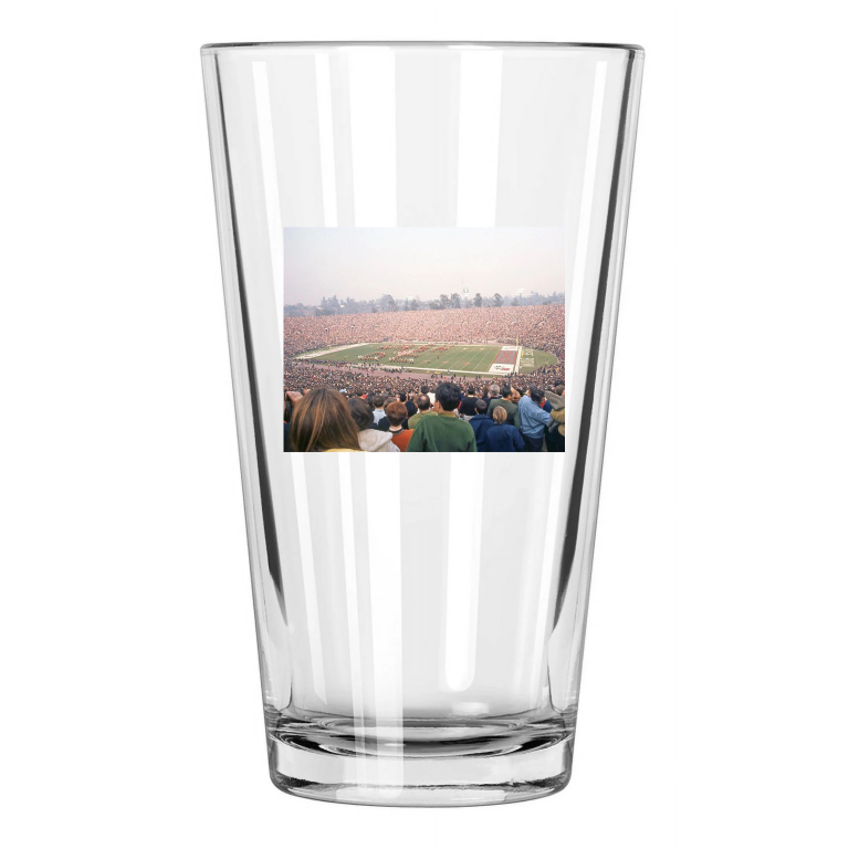 1971 College Venue Rose Bowl Photo Stadium Pint Beer Drinking Glass
