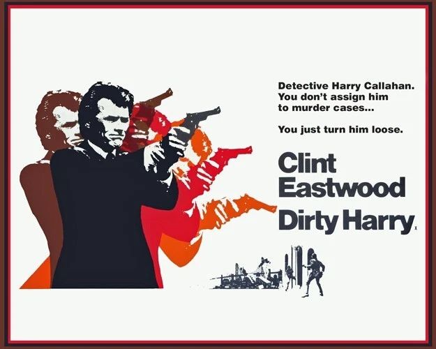 1971 Dirty Harry Glossy Photo Clint Eastwood Promotional Print