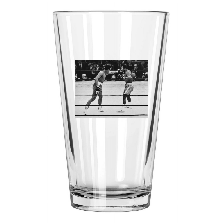 1971 Heavyweight Boxers Joe Frazier Vs Muhammad Ali Pint Beer Drinking Glass