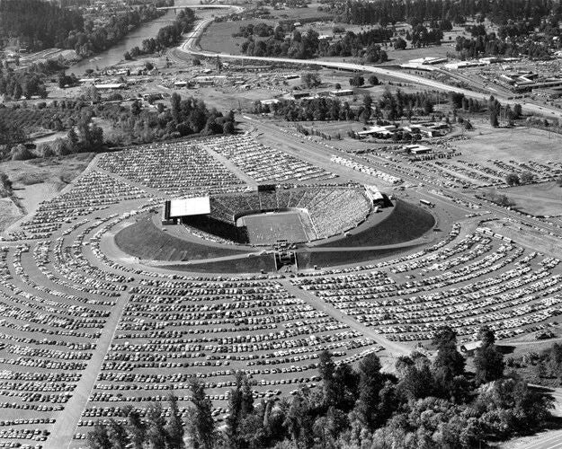 1971 Oregon Ducks Autzen Stadium Glossy Photo College Poster Print