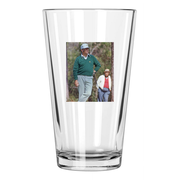1971 Pga Pro Golfer Billy Casper Photo Golf Masters Pint Beer Drinking Glass