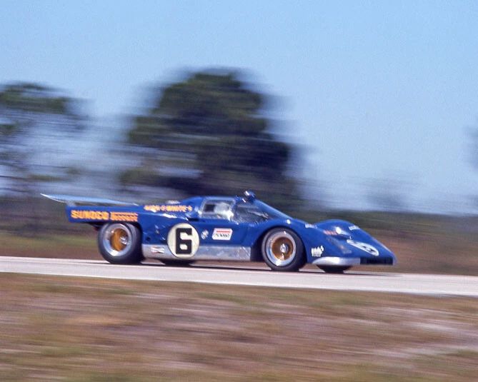 1971 Sunoco Ferrari 512M Mark Donohue Glossy Photo 12 Hours Sebring Poster