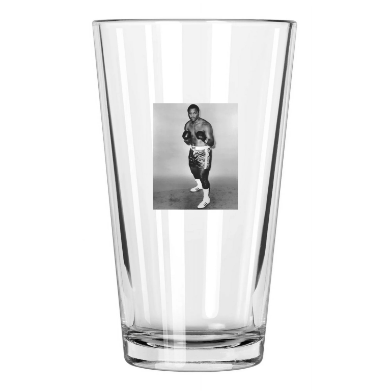 1972 American Boxer 'Smokin' Joe Frazier Pose Boxing Pint Beer Drinking Glass