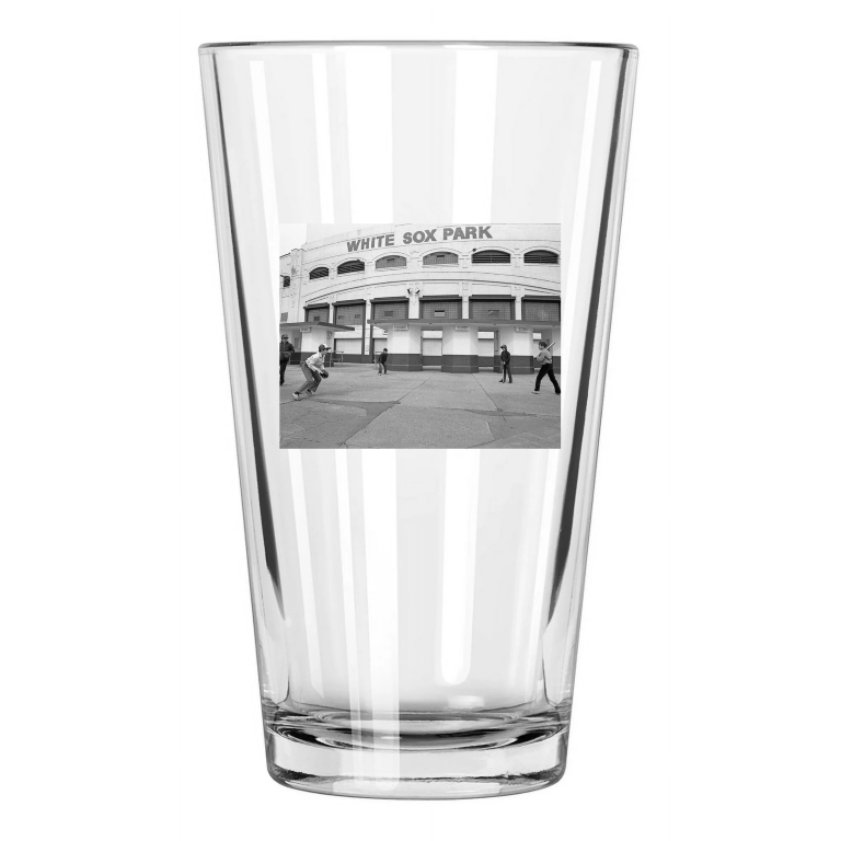 1972 Chicago White Sox Comiskey Park Photo Stadium Pint Beer Drinking Glass
