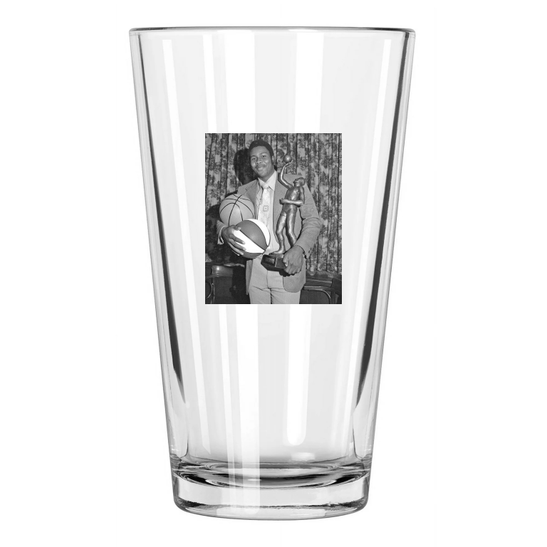 1972 Kentucky State Travis Grant Photo Lapchick Trophy Pint Beer Drinking Glass