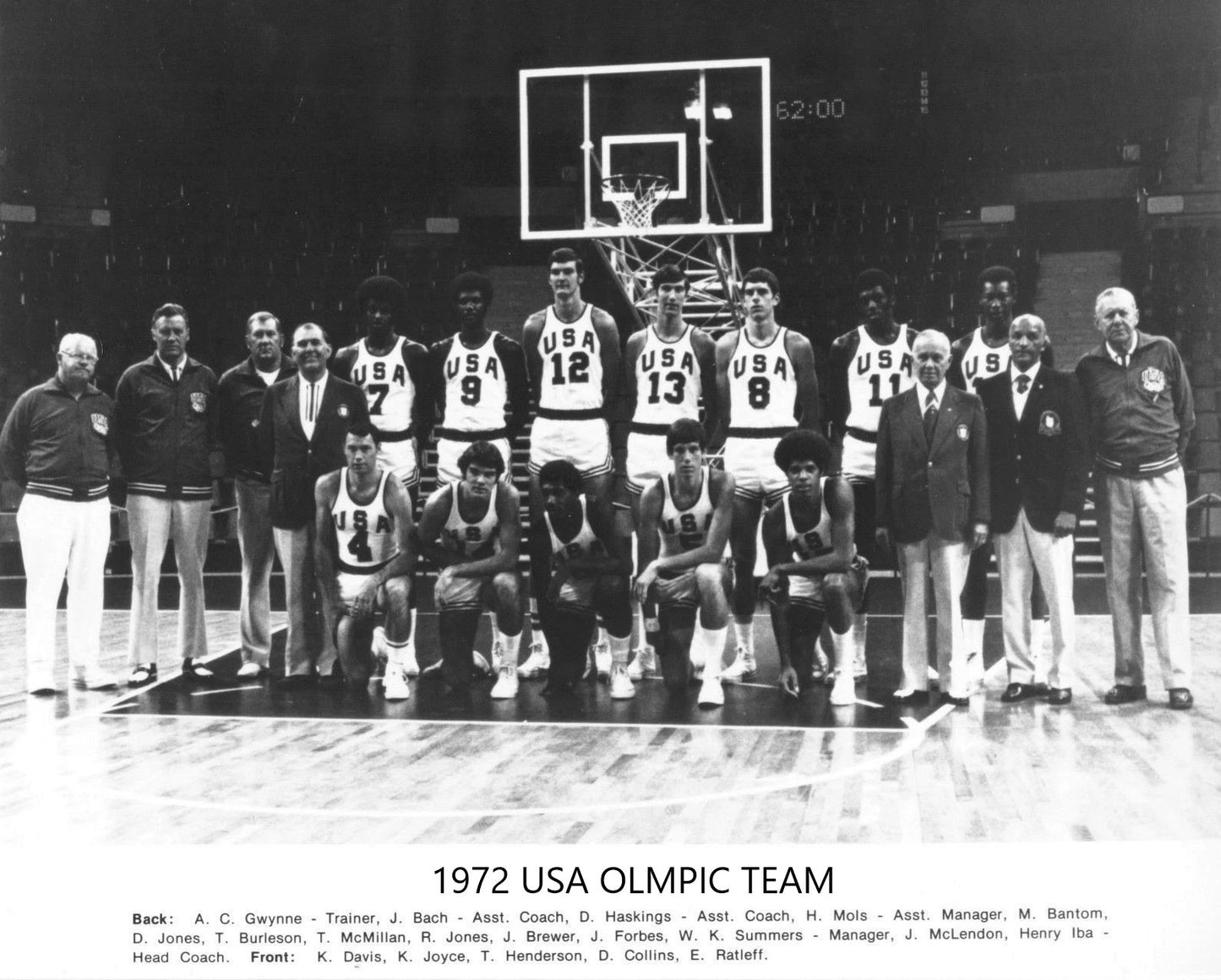 1972 Olympics Us Team Photo Basketball Picture Usa 300 Piece Jigsaw Puzzle