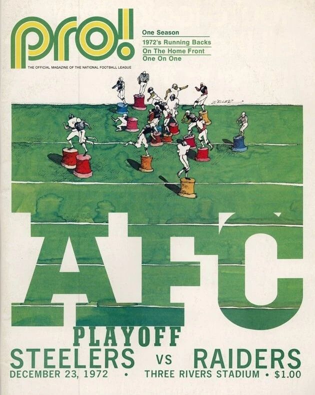 1972 Pittsburgh Steelers Vs Oakland Raiders Football Nfl 300 Piece Jigsaw Puzzle