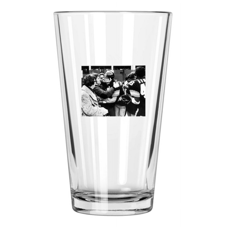 1972 Pittsburgh Steelers Terry Bradshaw Immaculate Reception Pint Beer Glass