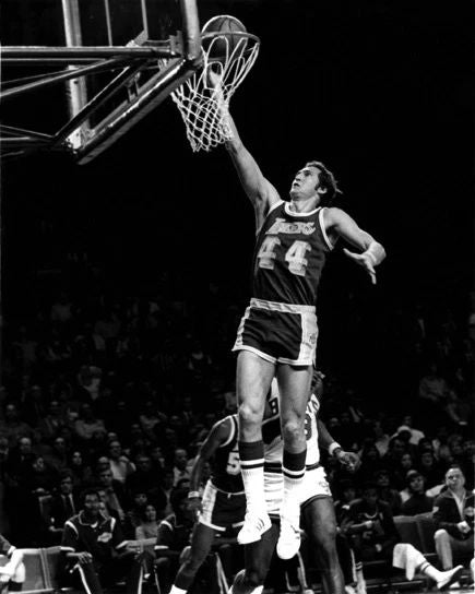 1973 Los Angeles Lakers Jerry West Glossy Photo Basketball Print Poster