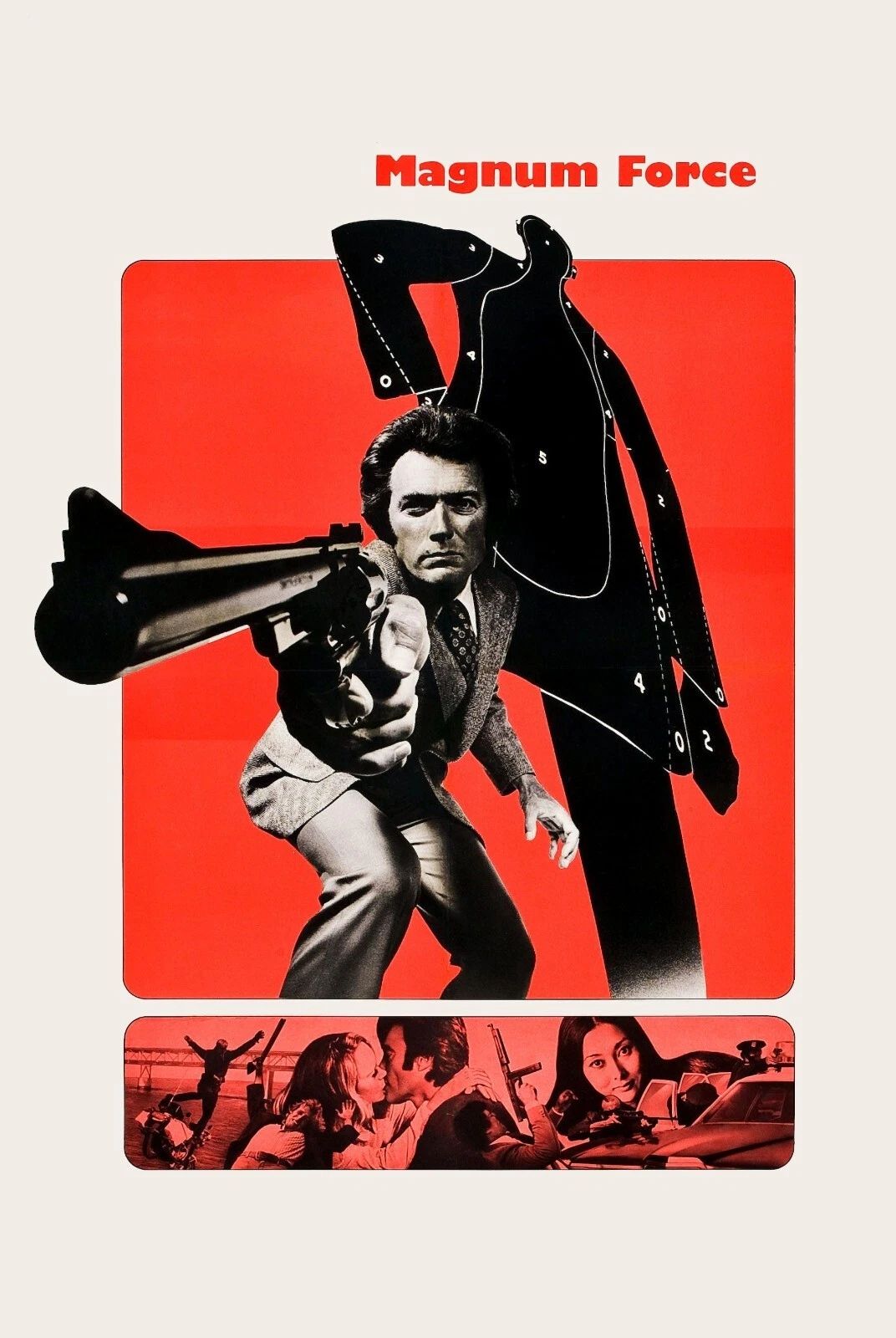 1973 Magnum Force Movie Poster Clint Eastwood Harry Callahan Dirty Harry