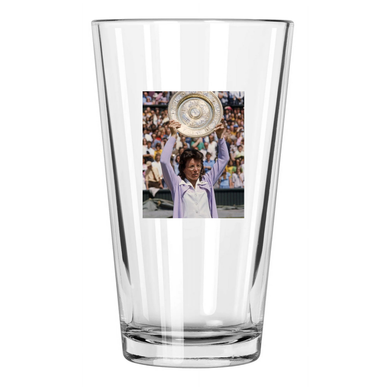 1973 Tennis Billie Jean King Wimbledon Rosewater Dish Trophy Pint Beer Glass