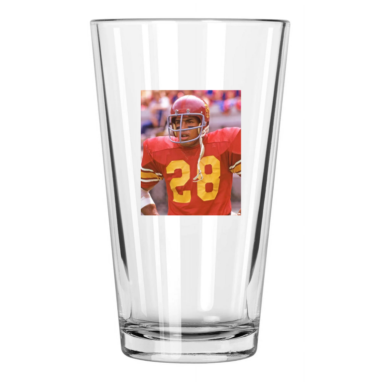 1973 Usc Trojans Anthony Davis Photo College 1 Pint Beer Drinking Glass