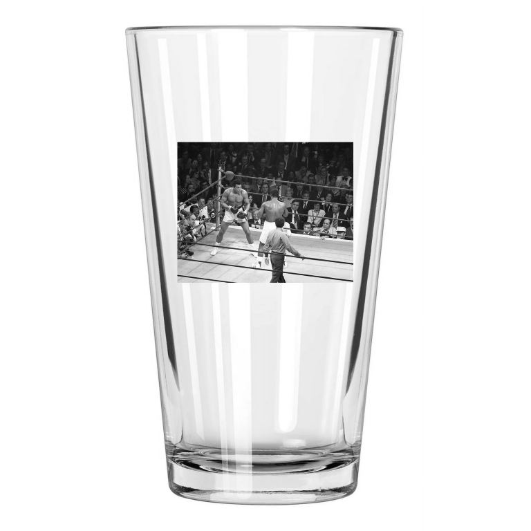 1974 Boxing Muhammad Ali Vs Joe Frazier Title Fight Ii 2 Pint Beer Glass