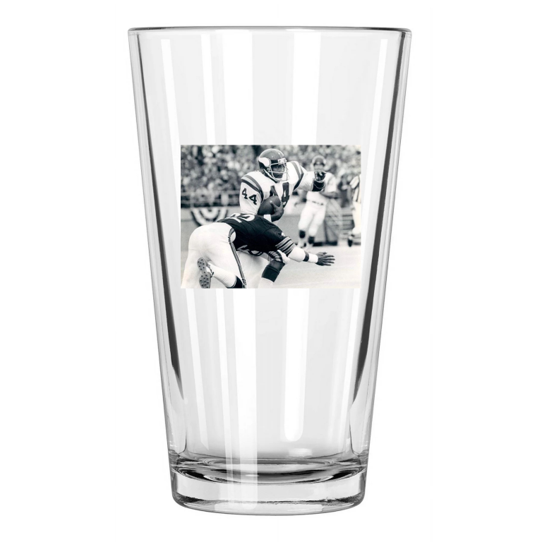 1974 Minnesota Vikings Chuck Foreman Photo Football Pint Beer Drinking Glass