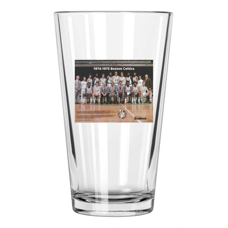 1975 Boston Celtics Red Auerbach Photo Nba Basketball Pint Beer Drinking Glass
