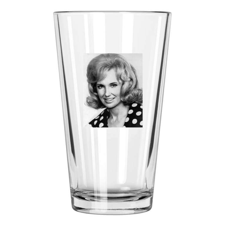 1975 Country Singer Tammy Wynette Photo Star Nashville Pint Beer Drinking Glass