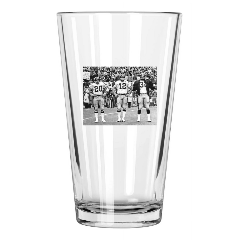 1975 Pittsburgh Steelers Terry Bradshaw Super Bowl Ix Pint Beer Drinking Glass