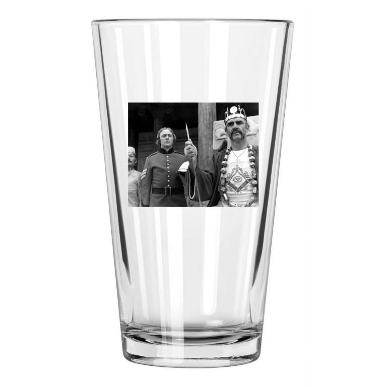 1975 'The Man Who Would Be King' Sean Connery & Michael Caine Pint Beer Glass