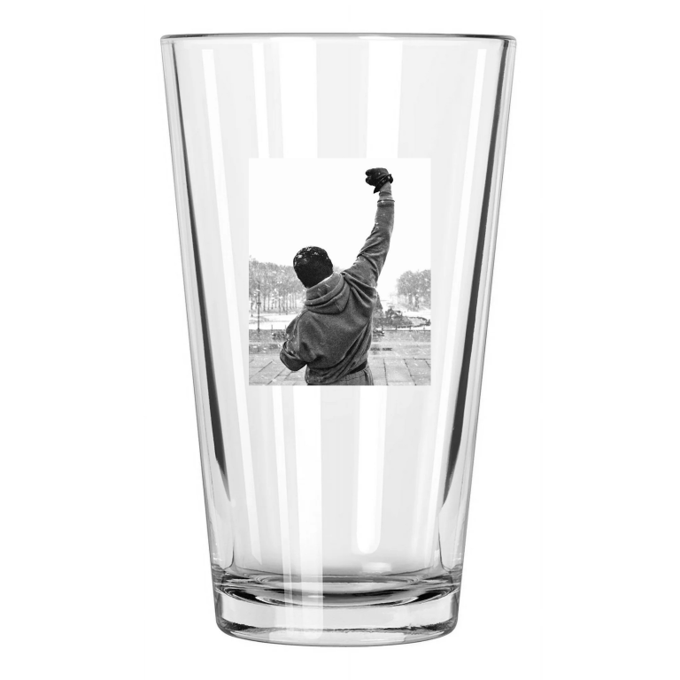 1976 Film Rocky Photo Balboa Sylvester Stallone Movie 1 Pint Beer Drinking Glass