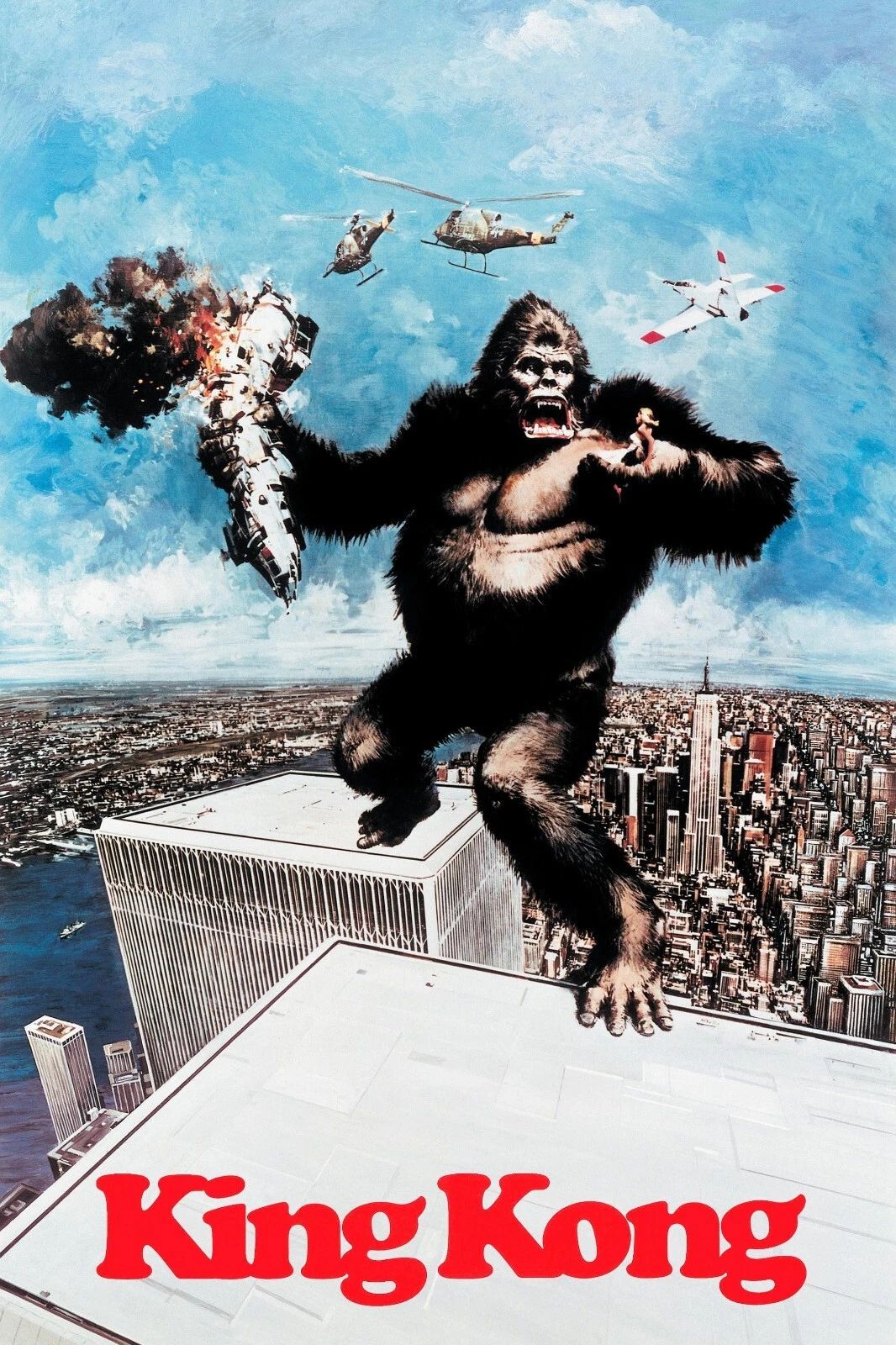 1976 King Kong Movie Poster Jeff Bridges Jessica Lange Charles Grodin