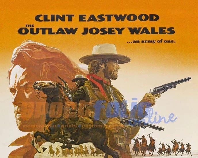 1976 The Outlaw Josey Wales Glossy Photo Clint Eastwood Poster Western 1