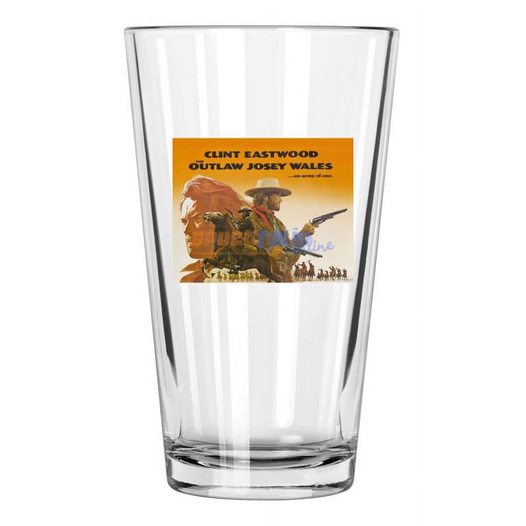1976 The Outlaw Josey Wales Clint Eastwood Western 1 Pint Beer Drinking Glass