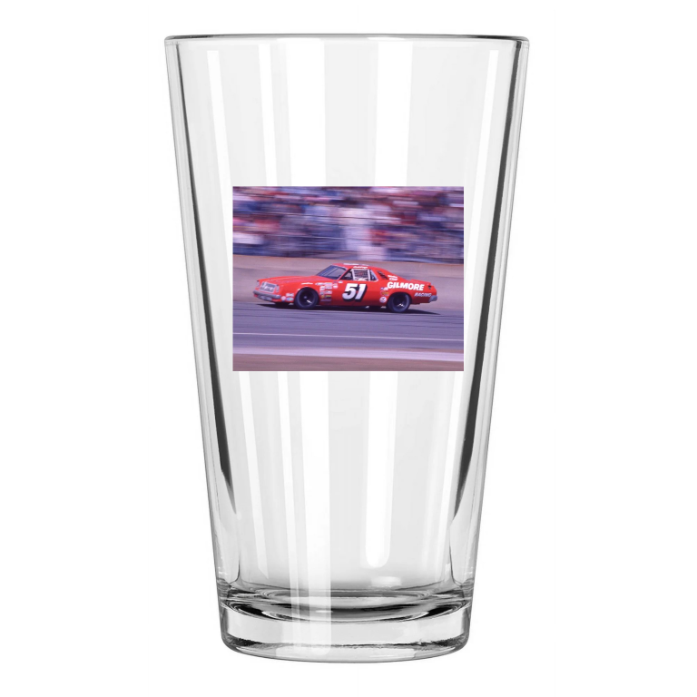 1977 Daytona 500 Aj Foyt Photo Nascar Winston Cup Pint Beer Drinking Glass