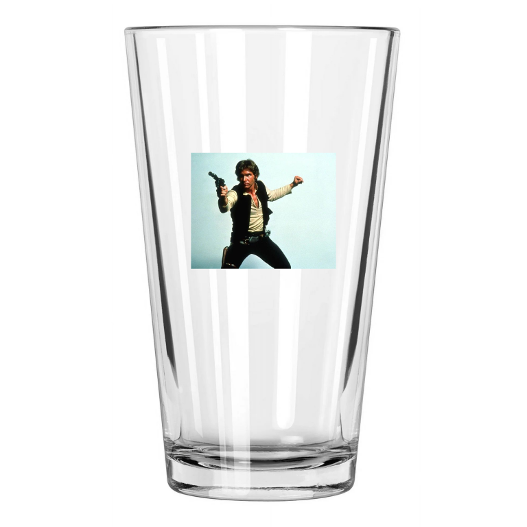 1977 Film Actor Harrison Ford Han Solo Star Wars Movie Pint Beer Drinking Glass
