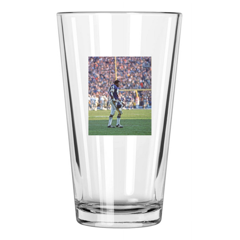 1977 Minnesota Vikings Chuck Foreman Super Bowl Xi Pint Beer Drinking Glass