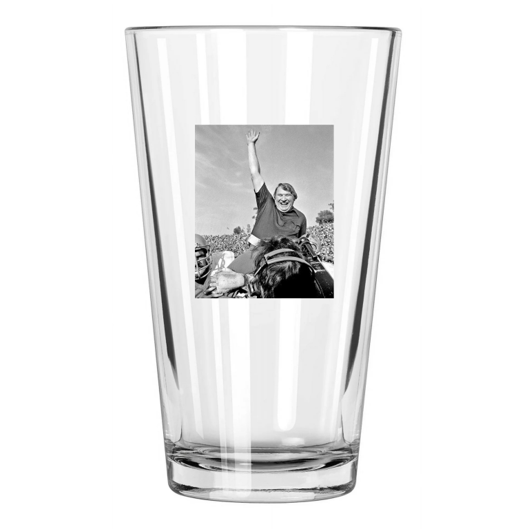 1977 Oakland Raiders John Madden At Super Bowl Xi Hof 06 2 Pint Beer Glass