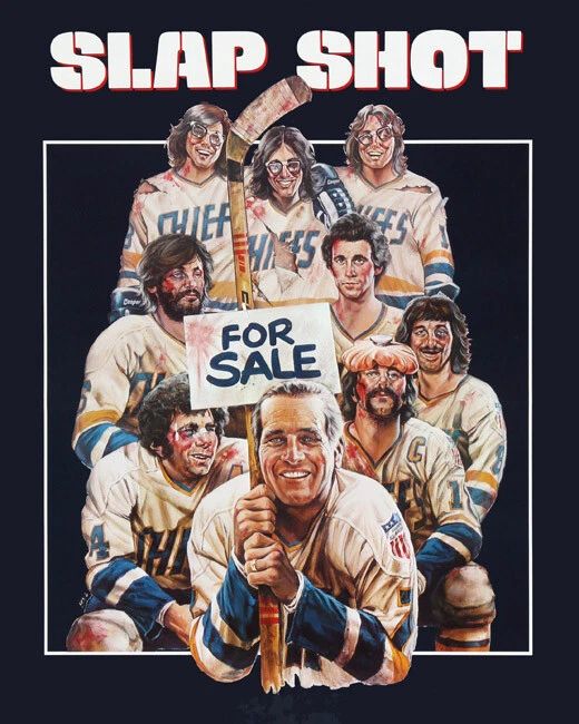 1977 Slap Shot Photo Paul Newman Print Comedy Movie Glossy Poster