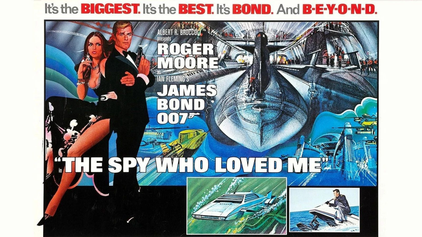 1977 The Spy Who Loved Me Movie Poster 007 James Bond Roger Moore Jaws 1