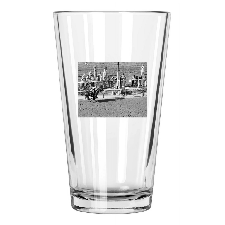 1978 Belmont Stakes Affirmed Vs Alydar Photo Racehorse Pint Beer Drinking Glass