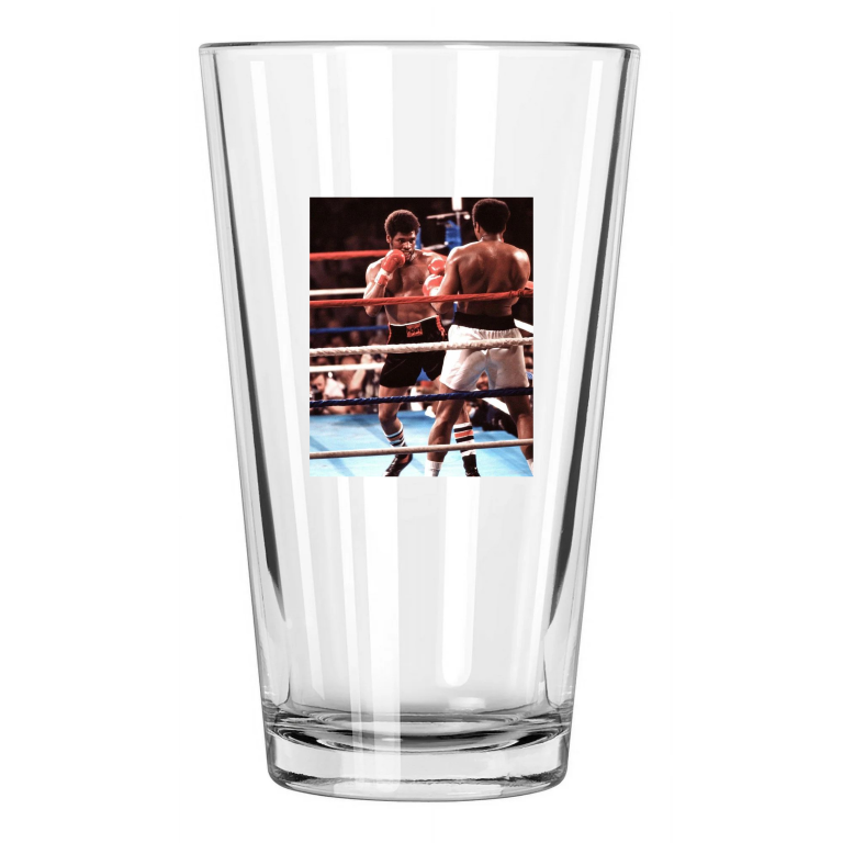 1978 Cassius Clay Muhammad Ali Vs Leon Spinks Photo Pint Beer Drinking Glass
