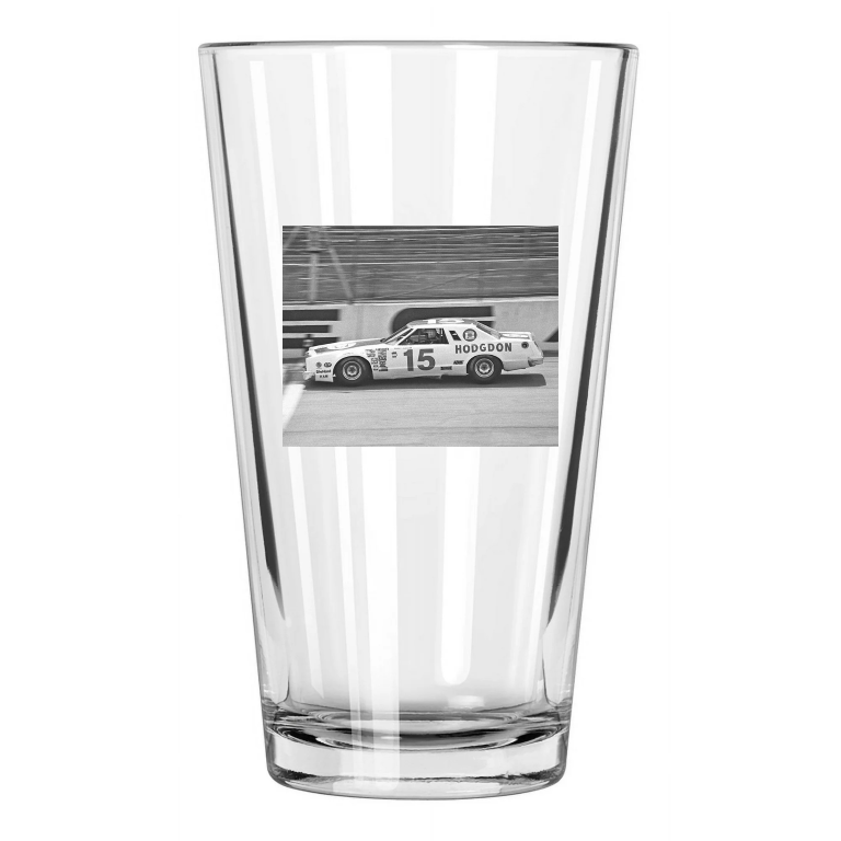 1978 Hodgdon Thunderbird Bobby Allison Photo Nascar Pint Beer Drinking Glass