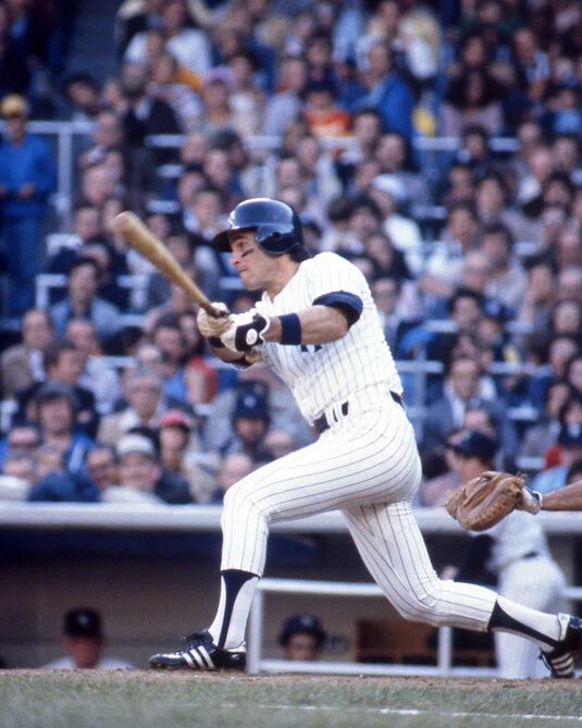 1978 New York Yankees Bucky Dent Glossy Photo Baseball Print Poster