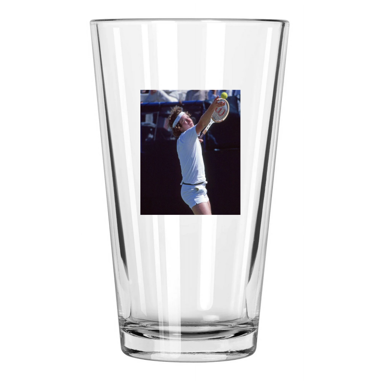1978 Tennis Legend John Mcenroe Photo Pint Beer Drinking Glass
