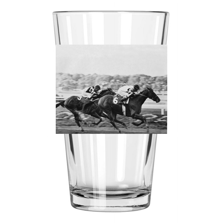 1979 Jockey Club Gold Cup Affirmed Steve Cauthen Horse Pint Beer Drinking Glass