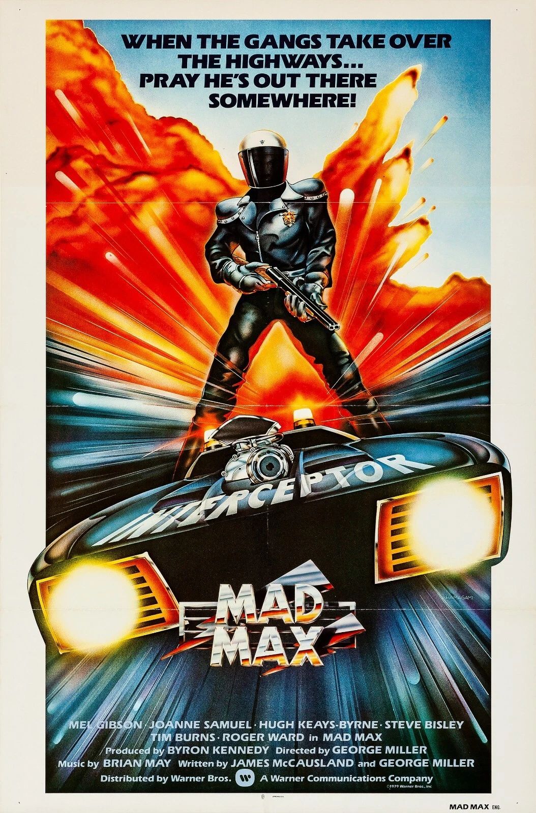 1979 Mad Max Movie Poster Mel Gibson Max Rockatansky Toecutter Fifi