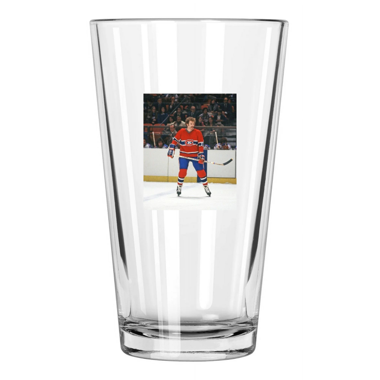 1979 Montreal Canadiens Larry Robinson Hockey Hof 95 Pint Beer Drinking Glass