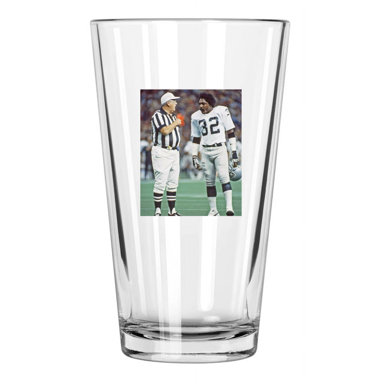 1979 Oakland Raiders Jack Tatum Photo Football Pint Beer Drinking Glass