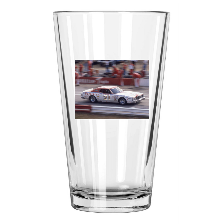 1979 Purolator Mercury Neil Bonnett Photo Rockingham Pint Beer Drinking Glass