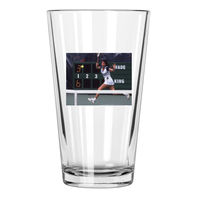 1979 Tennis Pro Virginia Wade Photo United Kingdom 2 Pint Beer Drinking Glass