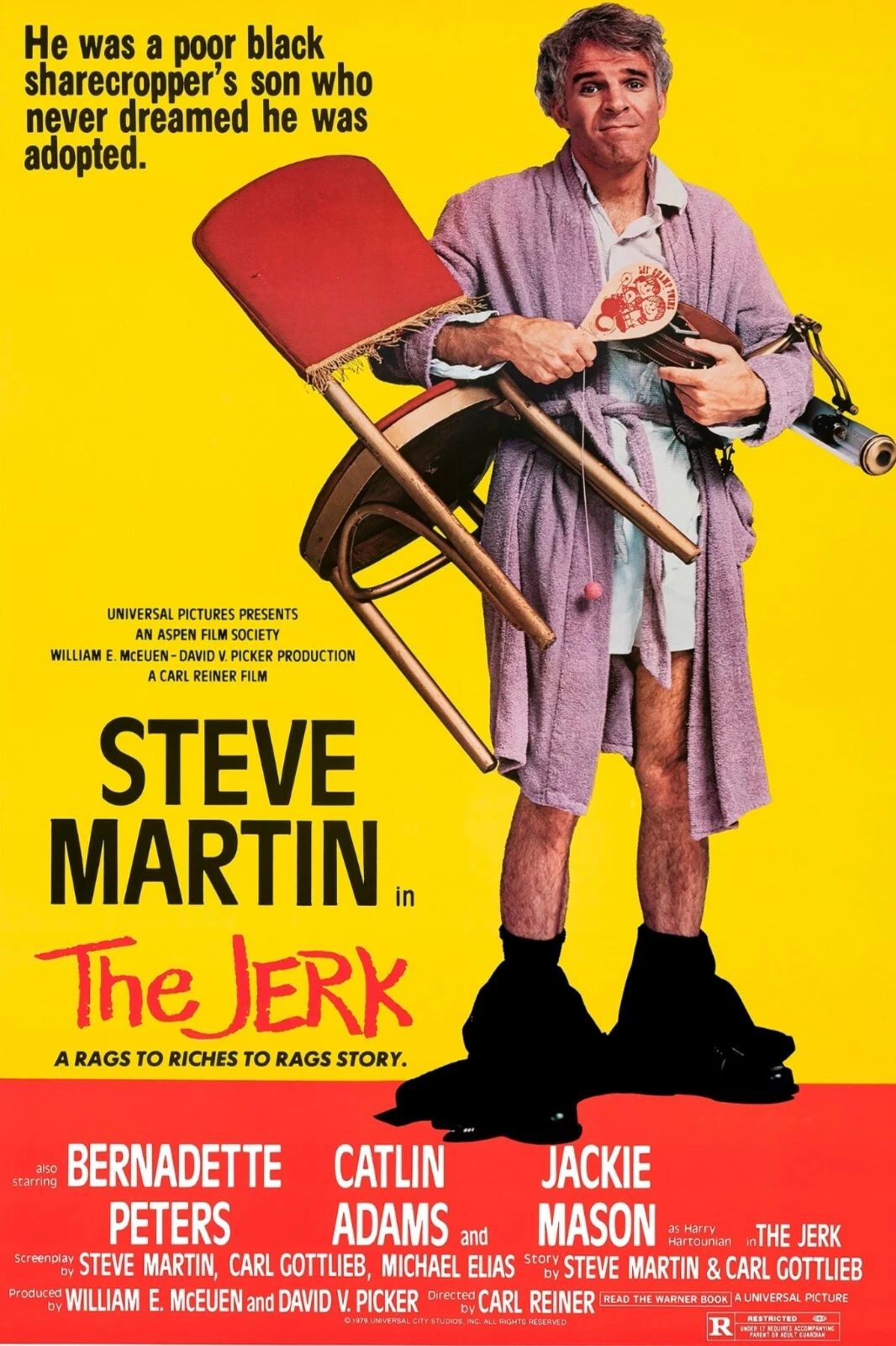 1979 The Jerk Movie Poster Steve Martin Bernadette Peters Catlin Adams