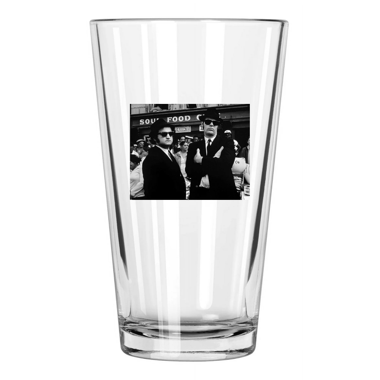 1980 Blues Brothers Photo Dan Aykroyd John Belushi Pint Beer Drinking Glass