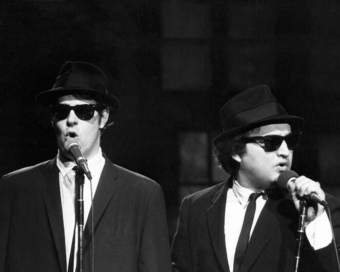 1980 Blues Brothers Glossy Photo Dan Aykroyd And John Belushi Print Poster 1