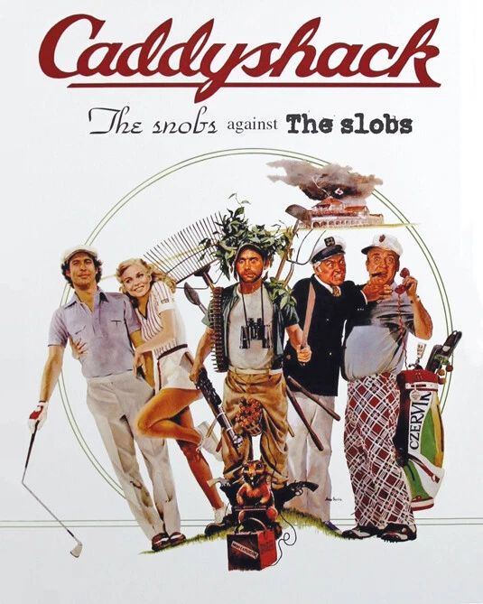 1980 Caddyshack Glossy Photo Comedy Poster Chevy Chase Bill Murray Print