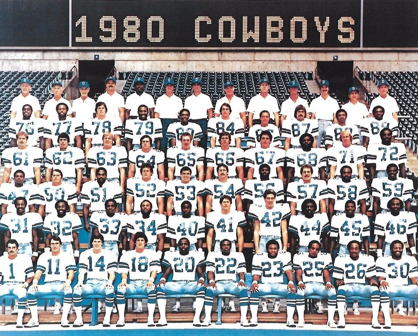 1980 Dallas Cowboys Team Photo Football Picture Nfl 300 Piece Jigsaw Puzzle
